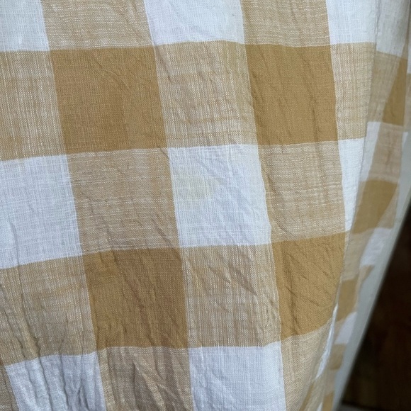 Who What Wear Women’s Gingham Dress Tan &White Checkered. Size Large - Picture 2 of 8